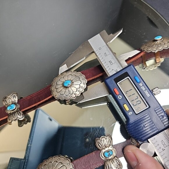 John Delvin Sterling Silver Turquoise Navajo Belt Ladies Amazing Piece 43 Inches - Picture 16 of 16